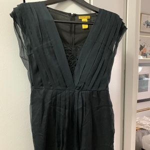 Black Cocktail Dress with Lace Details